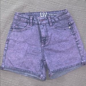 High waist purple denim short- US 0.